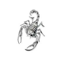 3D Metall Skorpion Logo Chrom