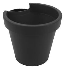 Fallrohr Blumen Topf 24 cm - anthrazit - Regenrohr Hänge Pflanz Kübel Kunststoff