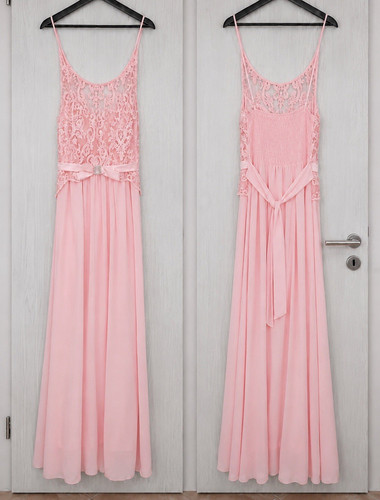 Damen maxikleid rosa fit - fit, &