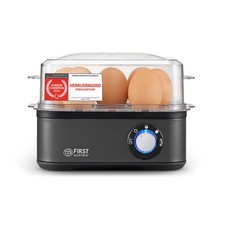 TZS First Austria Eierkocher 210/500W Elektrischer Eierkocher Edelstahl 3-8 Eier