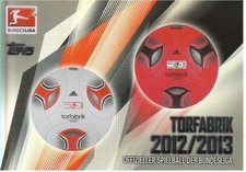 Offizieller Spielball der Bundesliga Saison 2012-13 Chrome Fußball Sammelkarte
