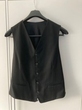 Anzugsweste (Wendeweste) Herren Gr. 48 schwarz / schwarz-weiß kariert