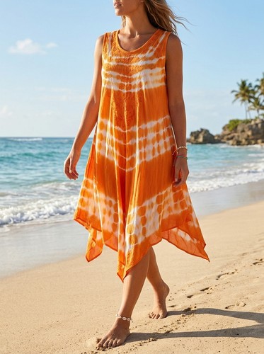 Sommerkleid batik tunika - sommerkleid,