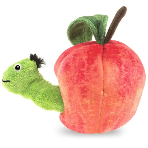 Handpuppe wurm apfel 3123 - handpuppe,