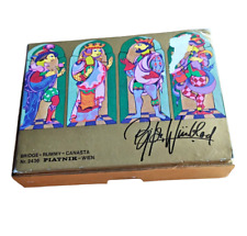 Piatnik BRIDGE Spielkarten  BJÖRN WIINBLAD  Deckel innen signiert