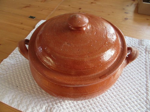 Tontopf mit deckel 17 cm - mit,