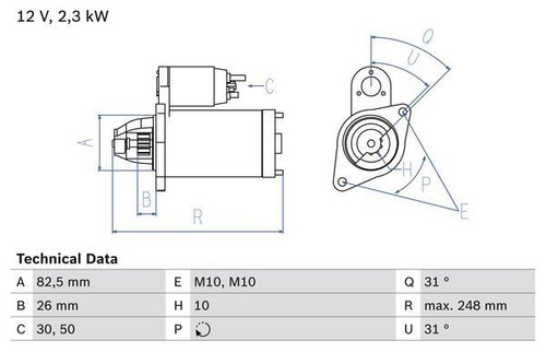 Bosch anlasser starter - bosch, 0
