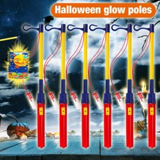 Halloween LED Laternenstab Papierlaterne Laternenstäbe Weihnachten Kostümpartys