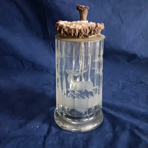 Jagdliches bierglas mit - jagdliches,