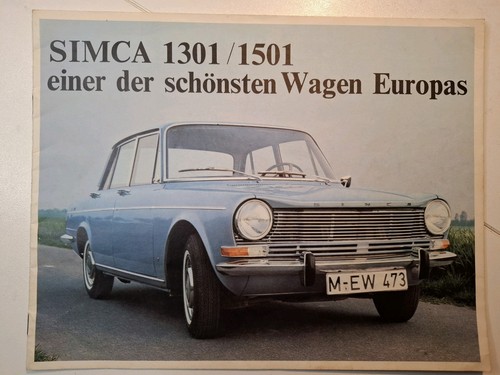 Prospekt brochure simca 1301 - brochure,
