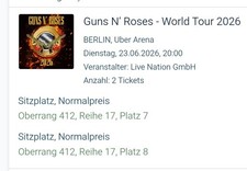 Guns roses konzert - roses, tickets