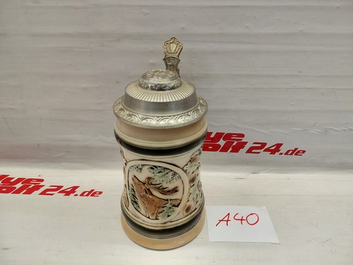 Bierkrug zinn deckel jagd - zinn,