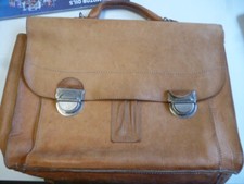 Schöne alte Leder Aktentasche Notentasche Beamtentasche Schulmappe