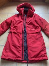Everme Warm Stepp Mantel 36/38 rot/schwarz Jacke Zugbänder Kapuze