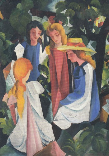 Postkarte august macke - august,