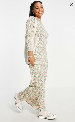 Asos maxikleid langarm blumen - langarm,