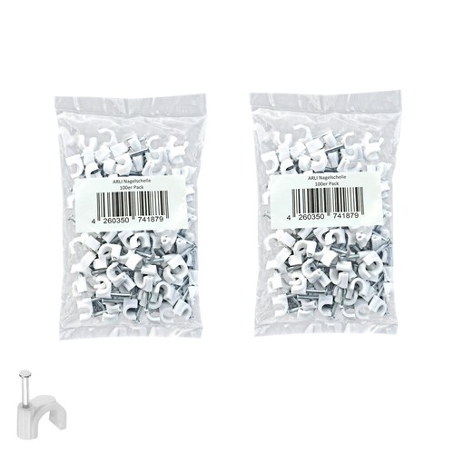 200x runde kabelhalter mit - runde,