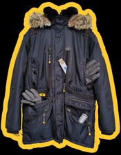 "WELLENSTEYN" SEACLIFF PARKA XL MIDNIGHTBLUE ECHT-FELL-KAPUZE LUXURIÖS NEUWERTIG