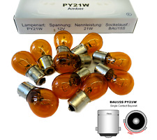 10 x BAU15S PY21W Lampen 21W 12V Birne Glühlampe Kugellampe Blinker Super