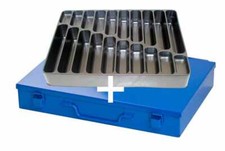 Werkzeugkoffer Sortimentskasten Metall Magazin Kleinteilebox Koffer + Einleger