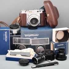 TOP Voigtländer PROMINENT + 2 Objektive + Zubehör - Mittelformat Rollfilm