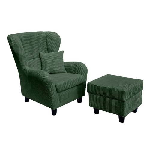 Ohrensessel mit hocker - ohrensessel,