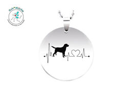 Edelstahl-Halskette Anhänger Hund Hirtenhund Glücksbringer Geschenkidee Rarität