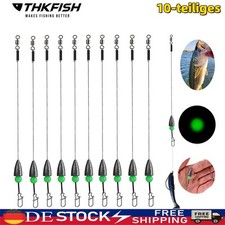 THKFISH 10-teiliges Angel-Carolina-Ready-Rig-Kit Leuchtendes Angelperlen-Set