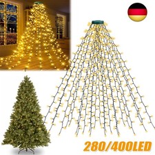 280/400LEDs Christbaumbeleuchtung mit Ring LED Lichterkette Baummantel Weihnacht