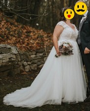 Brautkleid Hochzeitskleid weiß ärmellos Größe 42 44 46 48