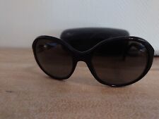Chanel Sonnenbrille schwarz/Glitzer groß rund oversized Perle CC Logo
