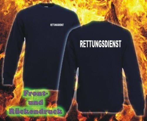 Rettungsdienst sweatshirt navy - rettungsdienst,