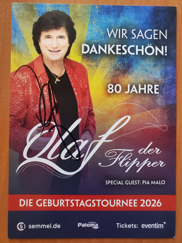 Autogrammkarte olaf der - autogrammkarte,