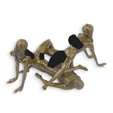 Bronzefigur Skulptur Bronze Statue Paar Liebespaar Akt auf Marmorsockel 23,8cm