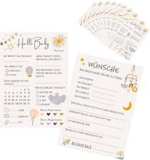 10 x Babyparty Spiele Karten