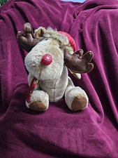 TÜRSTOPPER -- süßer Plüsch - ELCH--ca. 32 cm--Stofftier-Elch mit Schal und Mütze