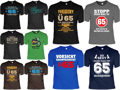 Shirt zum geburtstag 65 - t-shirt,