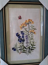 Gerahmtes edles Stickbild