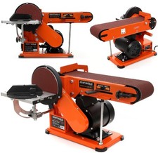 KRAFT Band und Tellerschleifer 600W Bandschleifer Werkbank Schleifmaschine