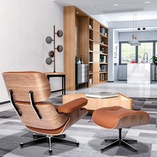 Walnuss Tan Lounge Sessel und