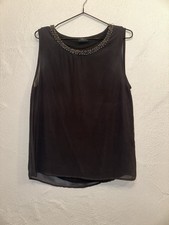 Vila Top schwarz mit Perlen