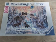 Ravensburger Puzzle 1000 Teile, Wolfsfamilie im Winterwald