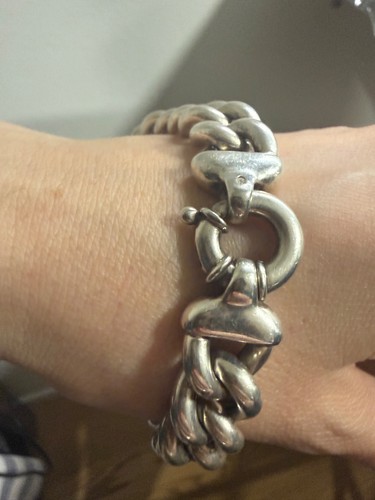Chunky solid silver - , bracelet