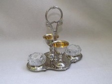 Menage, Saliere, tete-a-tete, Jugendstil, antik, Metall, Heimendahl & Keller AG