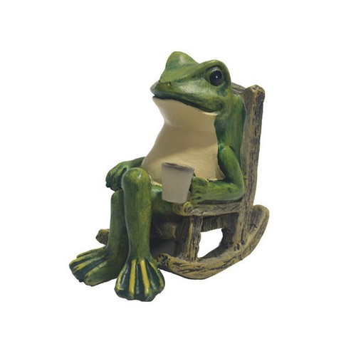 Frosch deko mit - mit, schaukelstuhl