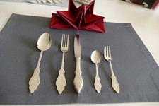 Robbe & Berking Menüe/Kaffee Besteck, 6 Personen, Ostfriesenmuster, 90er Silber.