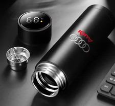 Audi Thermoflasche mit integrierter Temperaturanzeige  Premium Schwarz 500ml