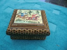 Nostalgie Schmuckdose, Schmuckkästchen, Retro, Schatzkiste 12x10x7 cm