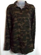 NEU SANCTUARY?100 % QUALITÄT TENCEL GRÜN CAMOUFLAGE BLUSE TOP?GR. 10/12 # 815*