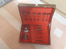 12er Set Vintage UdSSR Dessertlöffel Melhior - mit Box